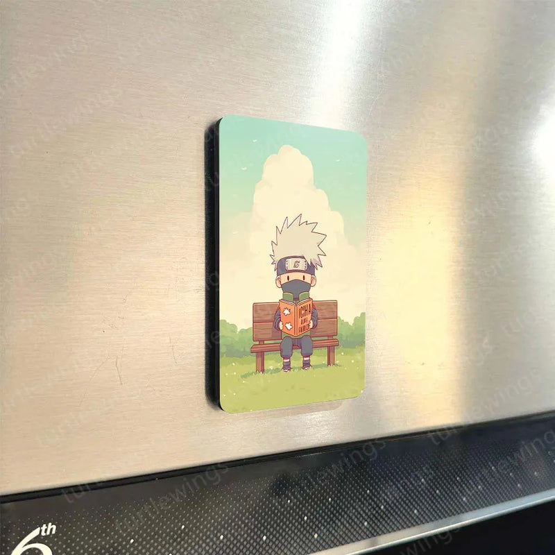 Anime Fridge Magnet Pack – Naruto, Sasuke, Kakashi & Friends (Set of 4)