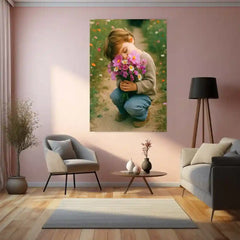 ๐ Cute Girl Art Metal Frame Poster | Aesthetic Wall Decor for Teen Rooms & Art Lovers - TURTLEWINGS