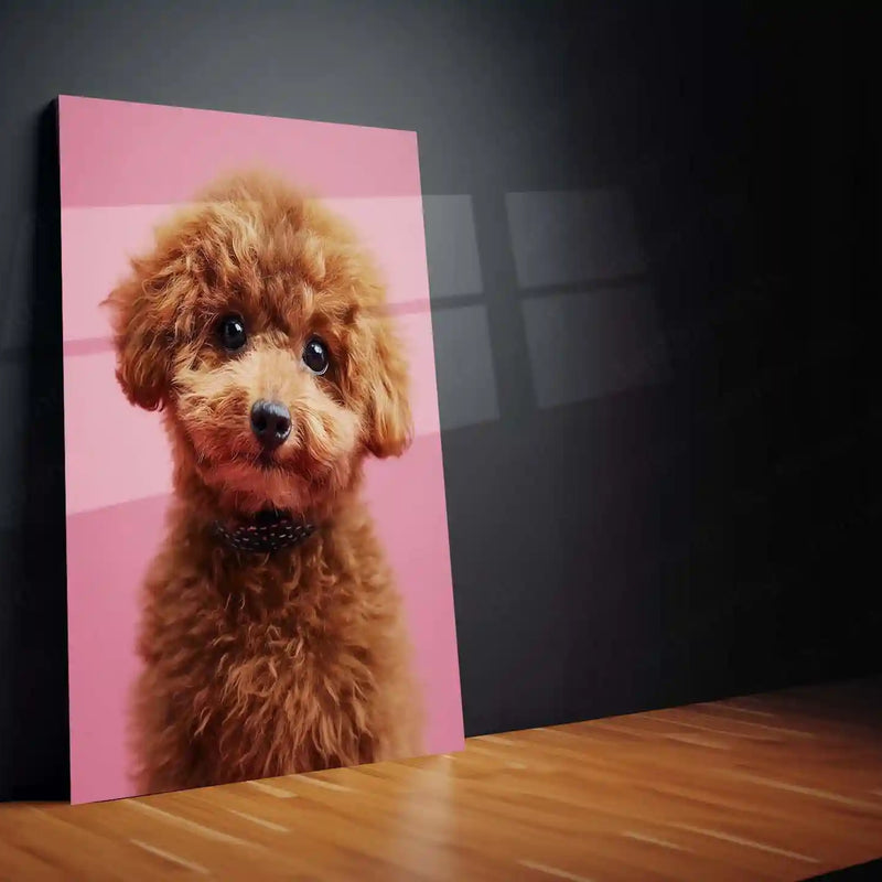 Cute Puppy – Adorable Pet Portrait Metal Poster | Dog Lover Wall Frame