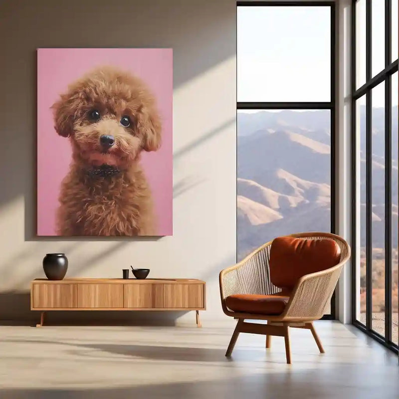 Cute Puppy – Adorable Pet Portrait Metal Poster | Dog Lover Wall Frame