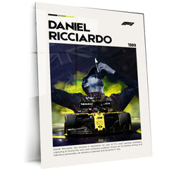Daniel Ricciardo Metal Frame | F1 Racing Wall Art - TURTLEWINGS