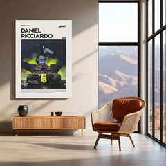 Daniel Ricciardo Metal Frame | F1 Racing Wall Art - TURTLEWINGS