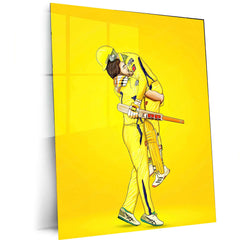 MS Dhoni & Ravindra Jadeja Metal Poster – Cricket Legends Wall Art - TURTLEWINGS