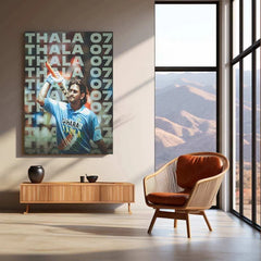 MS Dhoni Thala 07 Metal Poster – The Heart of Chennai Super Kings - TURTLEWINGS