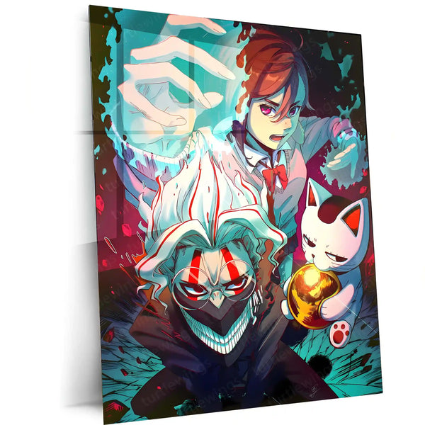 Anime Metal Poster | DanDaDan – Momo Ayase & Okarun Metal Poster | Supernatural Anime Wall Frame 02