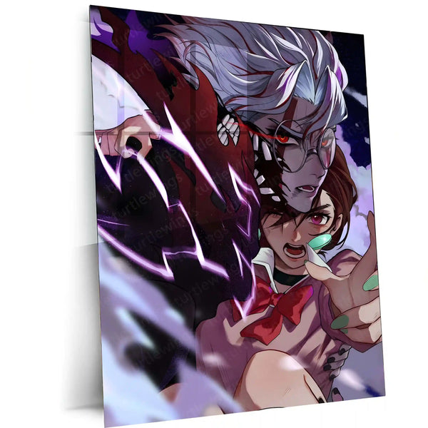 Anime Metal Poster | DanDaDan – Momo Ayase & Okarun Metal Poster | Supernatural Anime Wall Frame 08