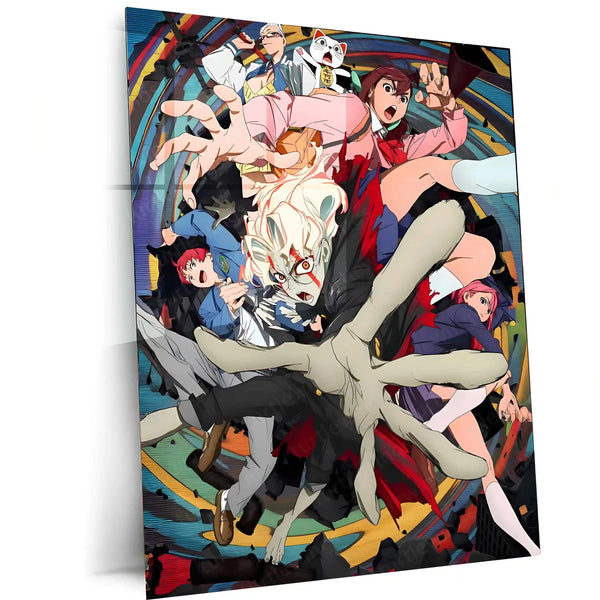 Anime Metal Poster | DanDaDan – Momo Ayase & Okarun Metal Poster | Supernatural Anime Wall Frame 05