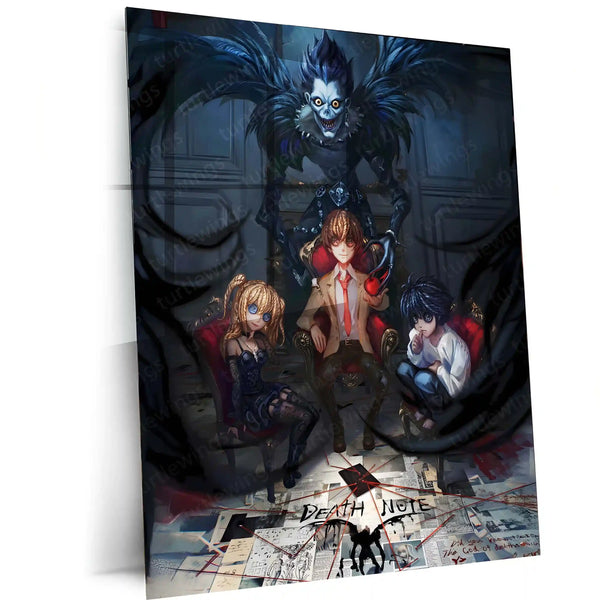 Anime Metal Poster | Death Note – Ryuk the Shinigami Metal Poster | Dark Anime Wall Frame 01