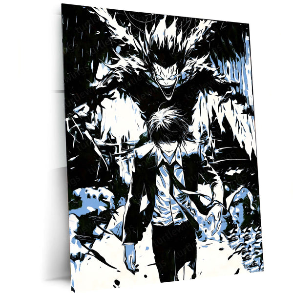 Anime Metal Poster | Death Note – Ryuk the Shinigami Metal Poster | Dark Anime Wall Frame 02