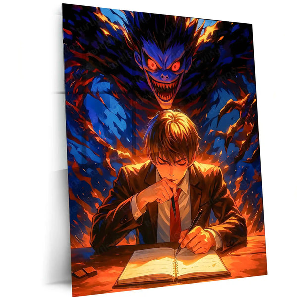 Anime Metal Poster | Death Note – Ryuk the Shinigami Metal Poster | Dark Anime Wall Frame 05