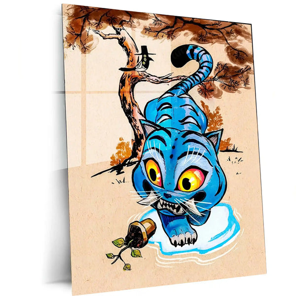 Anime Metal Poster | Derpy the Tiger – K-Pop Demon Hunters Fun Art Metal Poster | Quirky Anime Wall Frame 02