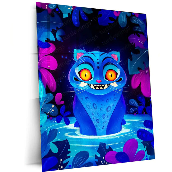 Anime Metal Poster | Derpy the Tiger – K-Pop Demon Hunters Fun Art Metal Poster | Quirky Anime Wall Frame 01