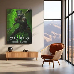 Game Metal Poster | Diablo IV – Vessel of Hatred Metal Poster | Dark Fantasy Gaming Wall Frame