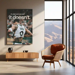 Do What Scares You – Jayson Tatum Motivational Metal Poster | Fearless Mindset Basketball Wall Art