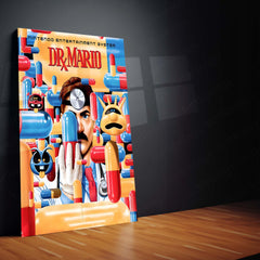 Game Metal Poster | Dr. Mario – Retro Cure for Chaos | Classic Nintendo Metal Frame Poster