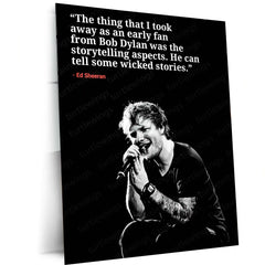Ed Sheeran – Microphone Moment Black & White Concert Metal Poster | Music Wall Frame