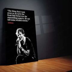 Ed Sheeran – Microphone Moment Black & White Concert Metal Poster | Music Wall Frame