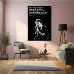 Ed Sheeran – Microphone Moment Black & White Concert Metal Poster | Music Wall Frame