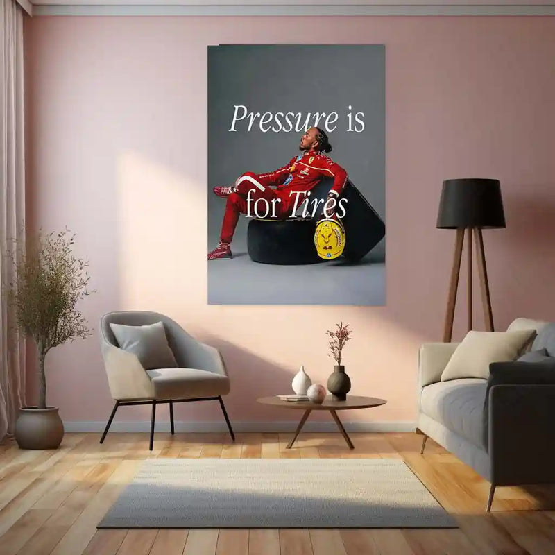F1 Motivation β Lewis Hamilton Quote Metal Frame | Racing Legend Wall Art - TURTLEWINGS