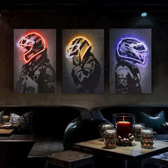 Set of 3 F1 Racing Cars Driver Neon LED Metal Frames â For the Ultimate Motorsport Enthusiast - TURTLEWINGS