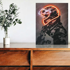 F1 Racing Cars Driver Neon LED Metal Frame â High-Speed Motorsport Art 2 - TURTLEWINGS