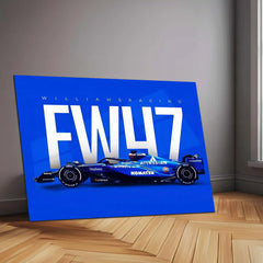 Williams Racing – FW47 Metal Frame | 2024 Formula 1 Car Wall Art - TURTLEWINGS