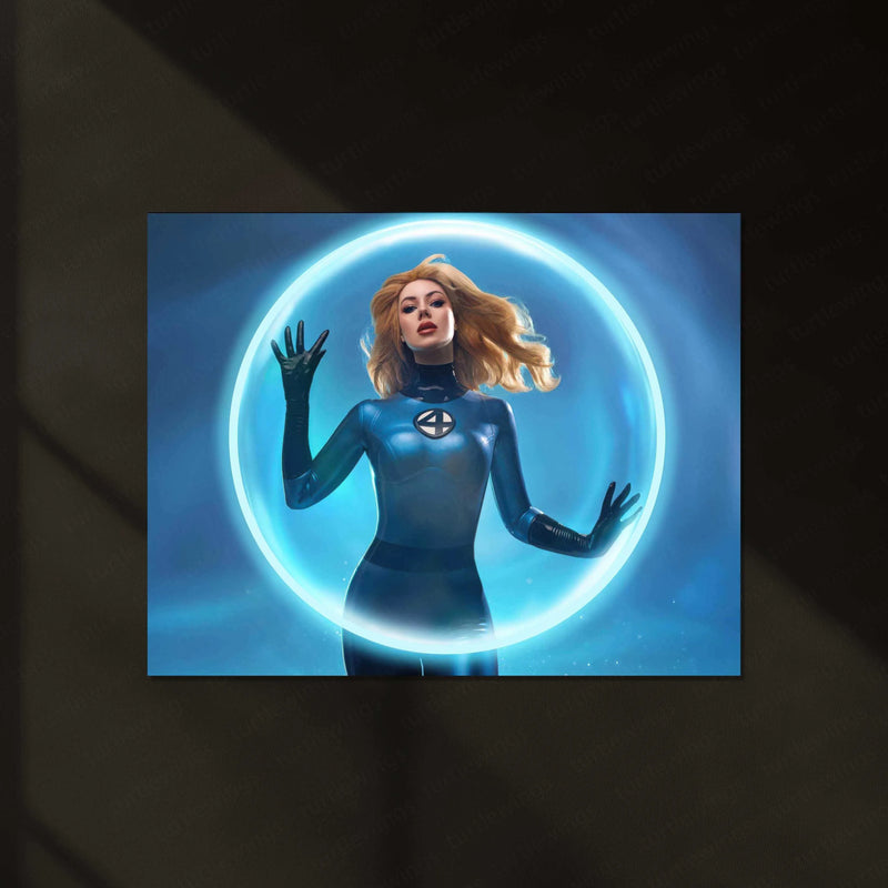 Fantastic Four Sue Storm Neon LED Metal Poster - TURTLEWINGS