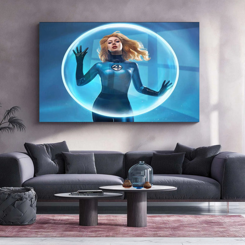 Fantastic Four Sue Storm Neon LED Metal Poster - TURTLEWINGS