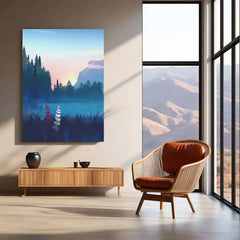 General Nature Aesthetic – Serene Landscape Metal Frame Wall Art | Minimalist Decor - TURTLEWINGS