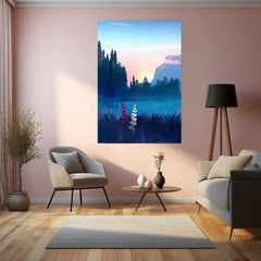 General Nature Aesthetic – Serene Landscape Metal Frame Wall Art | Minimalist Decor - TURTLEWINGS