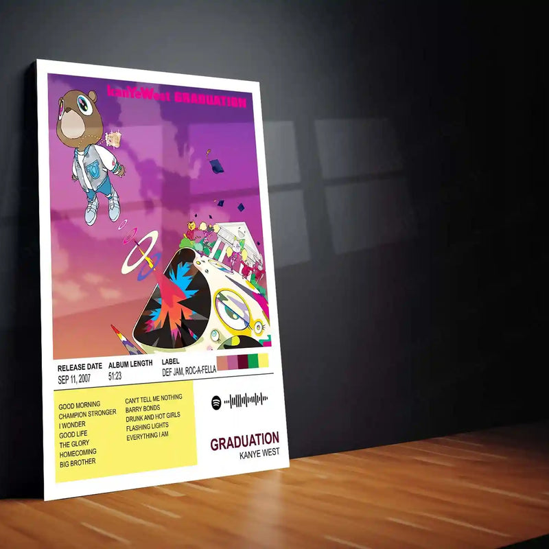 Graduation – Kanye West | Iconic Album Cover Metal Poster | HD Metal Wall Frame