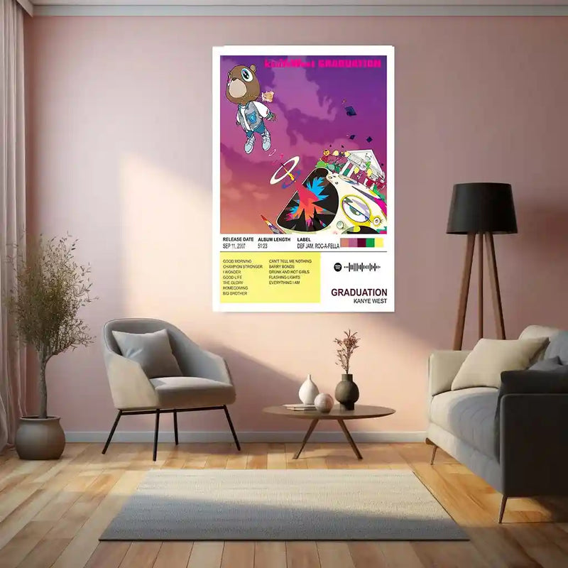 Graduation – Kanye West | Iconic Album Cover Metal Poster | HD Metal Wall Frame