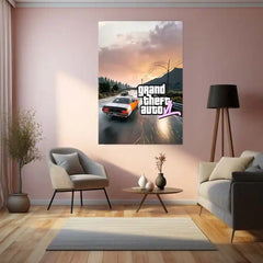 GTA Metal Frame Wall Art | Grand Theft Auto Inspired Poster for Gamers 01 - TURTLEWINGS
