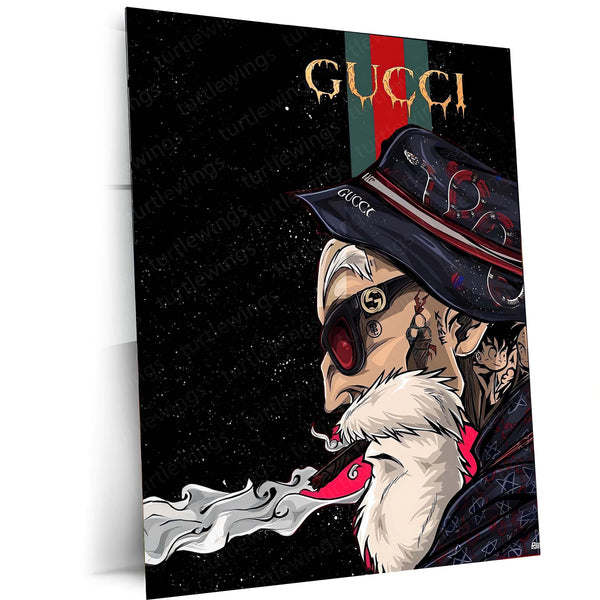 Gucci Art – Luxury Fashion Metal Frame | Iconic Designer Wall Decor | Premium Aesthetic Poster