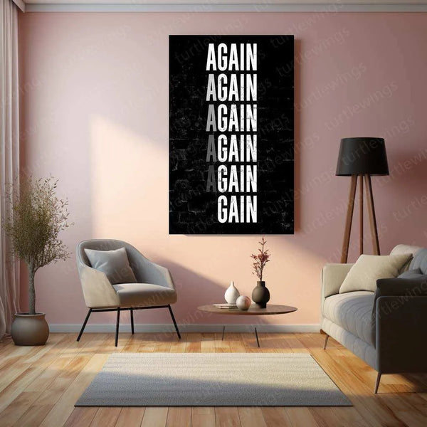Gym Quote Metal Poster – Motivational Fitness Wall Art | Hustle & Strength Decor - TURTLEWINGS