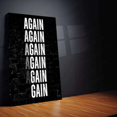 Gym Quote Metal Poster – Motivational Fitness Wall Art | Hustle & Strength Decor - TURTLEWINGS