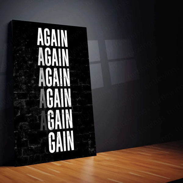 Gym Quote Metal Poster – Motivational Fitness Wall Art | Hustle & Strength Decor - TURTLEWINGS