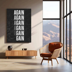 Gym Quote Metal Poster – Motivational Fitness Wall Art | Hustle & Strength Decor - TURTLEWINGS