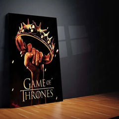 Game Metal Poster | Game of Thrones – Iron Crown Legacy Metal Poster | Medieval Fantasy Wall Frame