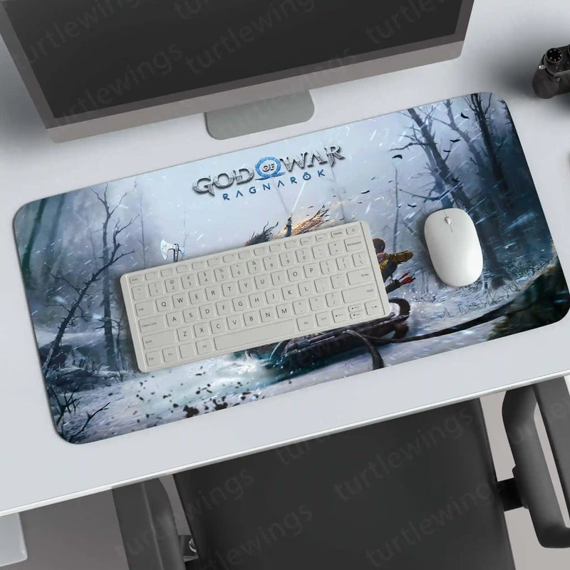 God of War Ragnarök Epic Battle Gaming Deskmat