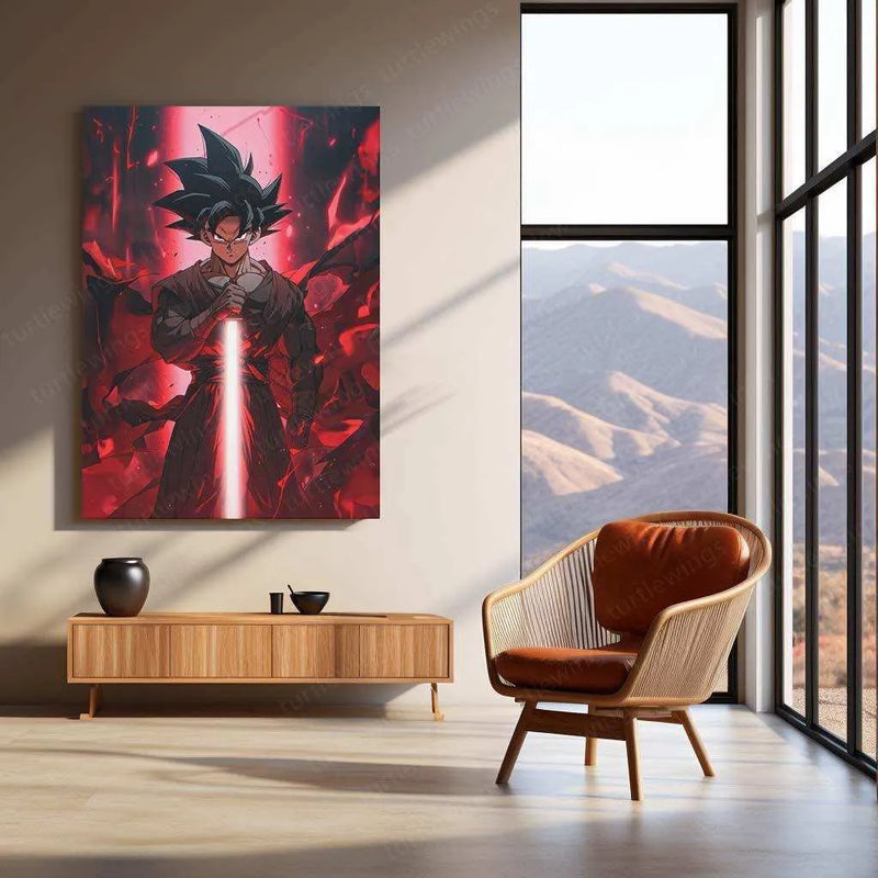 Goku Neon LED Metal Poster - TURTLEWINGS