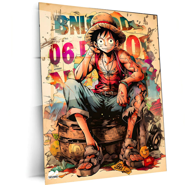 Luffy One Piece Metal Poster - TURTLEWINGS