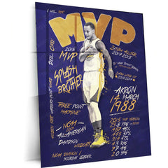 Golden State Greatness – Stephen Curry MVP Poster | Basketball Legend Metal Frame Wall Art