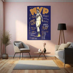 Golden State Greatness – Stephen Curry MVP Poster | Basketball Legend Metal Frame Wall Art