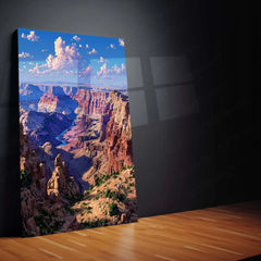 Grand Canyon Vista – Epic Scenic Digital Painting Metal Frame | Majestic Landscape Wall Art | Nature Photography-Inspired Decor