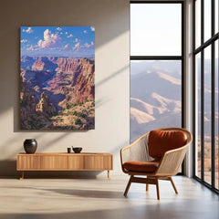 Grand Canyon Vista – Epic Scenic Digital Painting Metal Frame | Majestic Landscape Wall Art | Nature Photography-Inspired Decor
