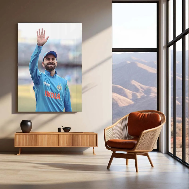 Cricket Metal Poster | Virat Kohli Metal Poster – Iconic Cricket Legend Wall Art 1 - TURTLEWINGS