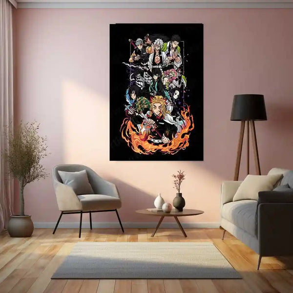 Hashira – The Pillars of Demon Slayer Metal Poster | Kimetsu no Yaiba Wall Frame