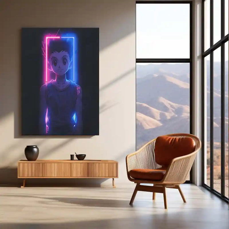 Hunter x Hunter – Gon Freecss Glow Edition Neon LED Metal Poster | Anime Wall Frame