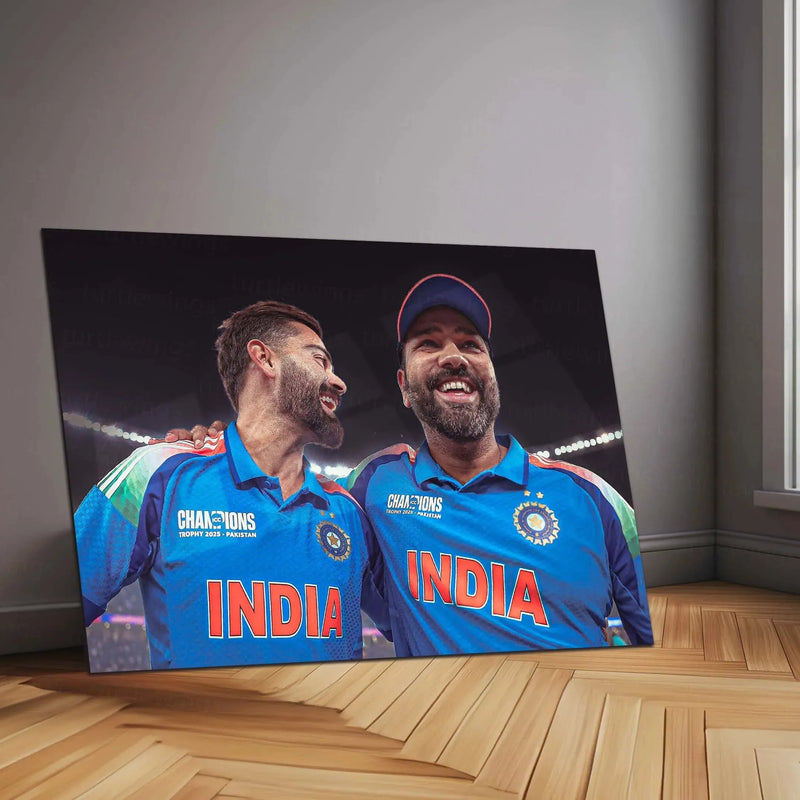 Indian Team โ Champions Trophy 2025 Winner Metal Poster ๐๐ฎ๐ณ 3 - TURTLEWINGS